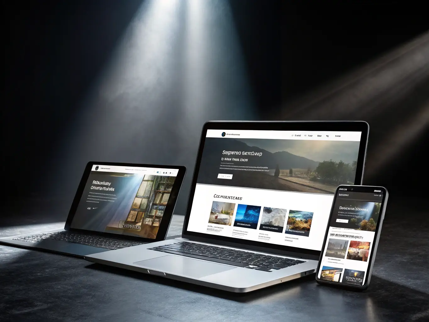 An image showcasing a beautifully designed website on a laptop and mobile device, highlighting responsive design.